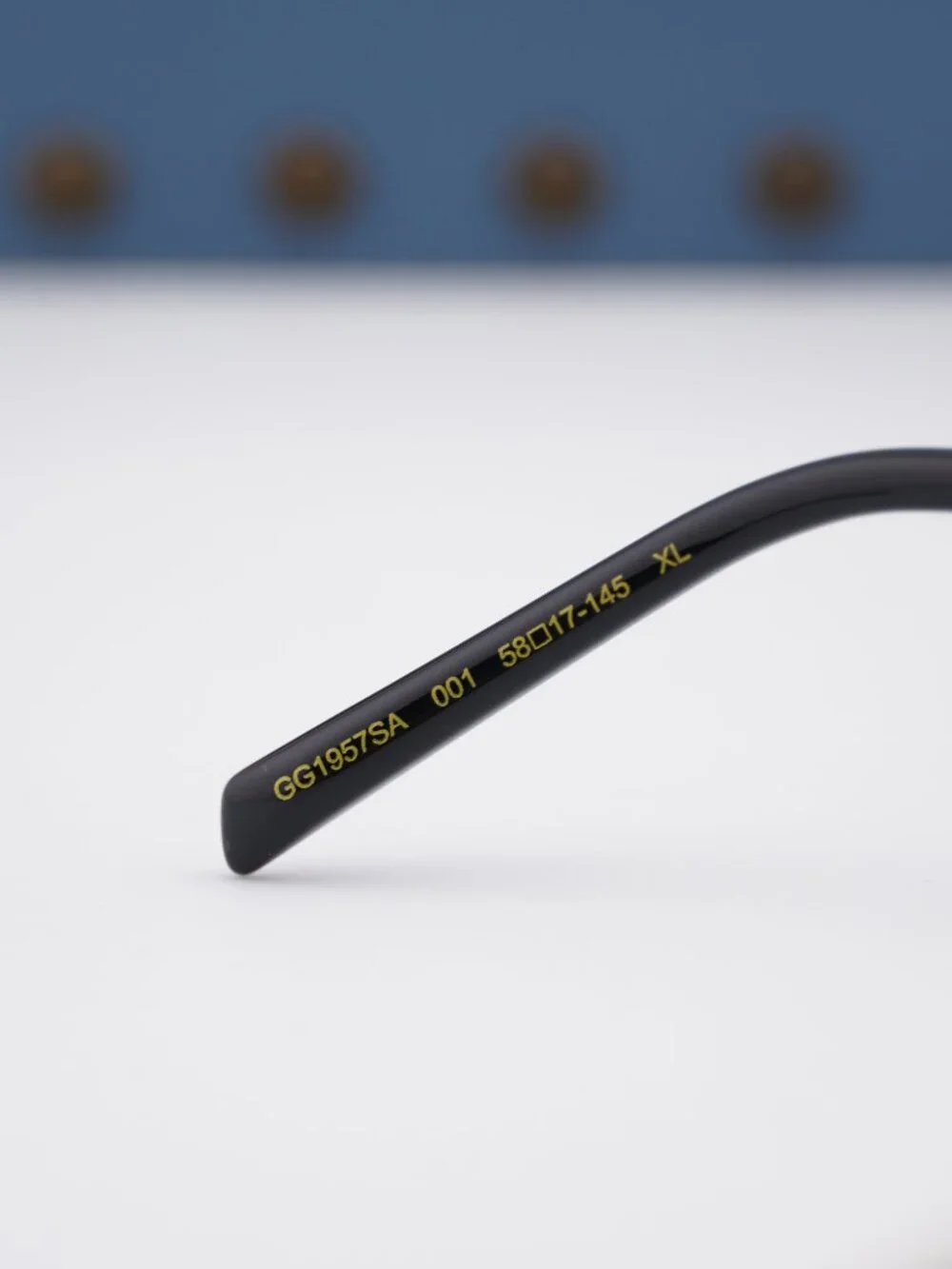 Gucci GG1957SA 001 Square Sunglasses - Gold / Grey